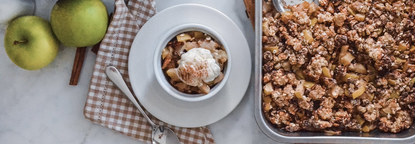 Crumble med æble Crumble med æble